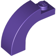 Lego Brick Arch 1 x 3 x 2 Curved Top / Dark Purple
