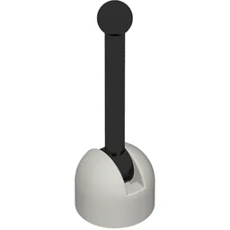 Lever Small Base with Black Lever / Light Bluish Gray