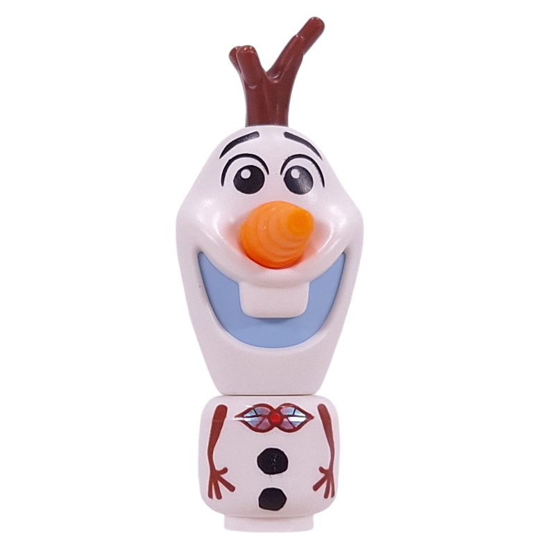 Lego Olaf - Microdoll, 28621 Body, Stick Hair, Bright Light Blue Mouth