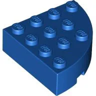 Brick Round Corner 4 x 4 Full Brick / Blue