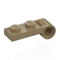 Plate Special 1 x 2 with Pin Hole On Side / Dark Tan