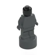 Minifig Trophy Statuette with Black Head Pattern