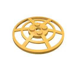 Dish 6 x 6 Inverted, Radar / Webbed [Anti-studs at 90°] / Orange