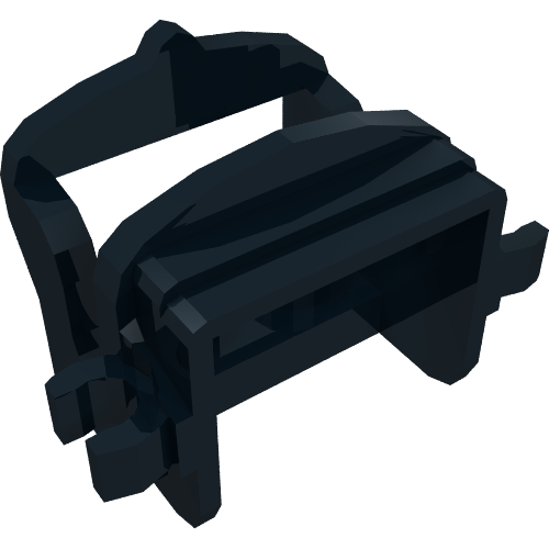 Lego Animal / Creature Accessory, Saddle [Two Open O Clips] / Black