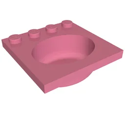 Sink 4 x 4 with Elliptical Basin / Medium Dark Pink