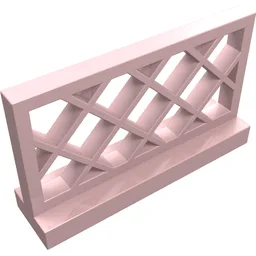 Fence Lattice 1 x 4 x 2 / Light Pink