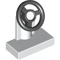 Steering Stand 1 x 2 with Black Steering Wheel / White