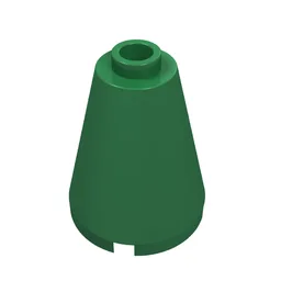 Cone 2 x 2 x 2, Open Stud / Green