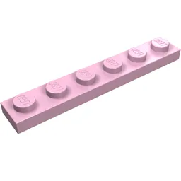 Plate 1 x 6 / Bright Pink