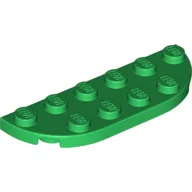 Plate Round Corners 2 x 6 Double / Green