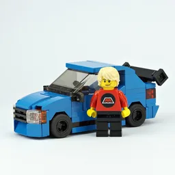 Blue Race Car
