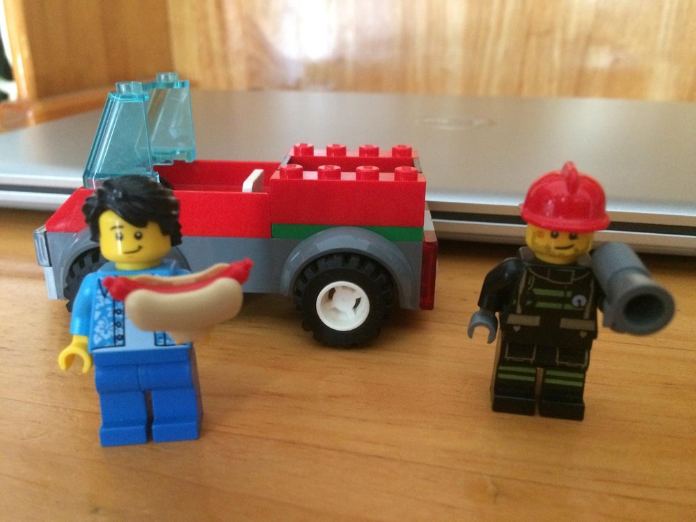Lego red truck