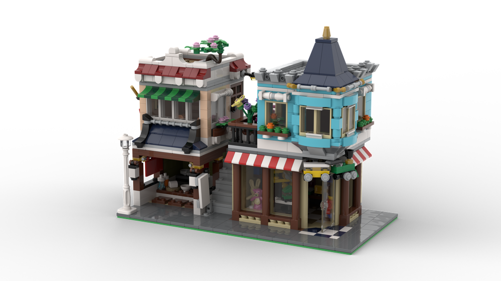 Lego Toy Shop and Noodle Shop Corner Modular