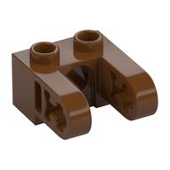 Lego Technic Brick 1 x 2 with Hole and Dual Beam Extensions / Reddish Brown