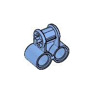 Technic Axle and Pin Connector Perpendicular Double / Medium Blue