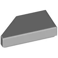 Tile 1 x 2 with Stud Notch Right / Light Bluish Gray