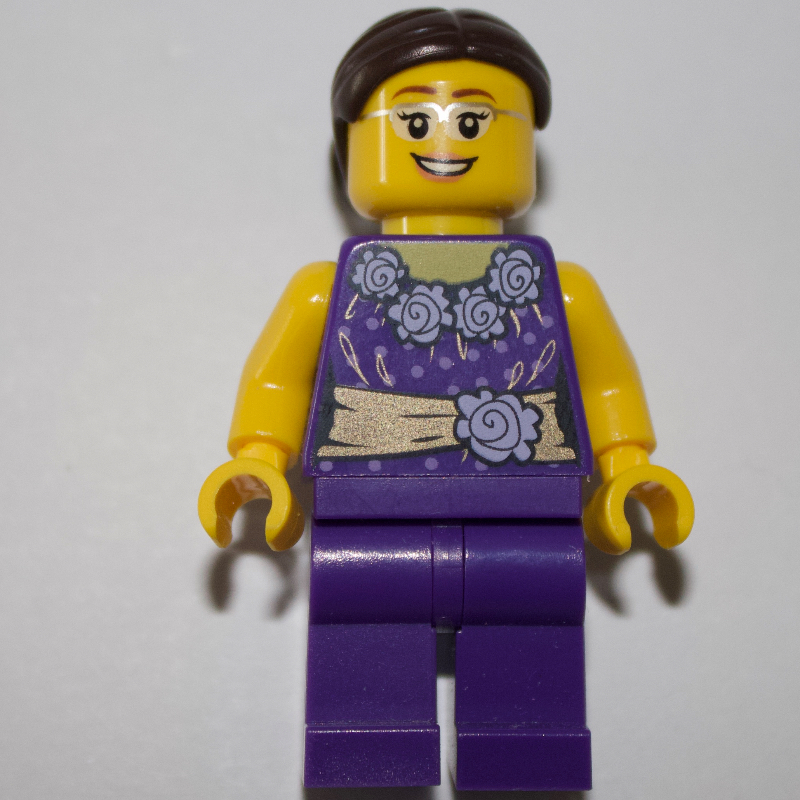 Lego Dark Purple Torso, Dark Purple Legs, Dark Brown Hair