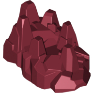 Lego Large Figure Limb Cover, Armour with Rock Spikes / Dark Red