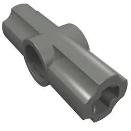 Technic Axle and Pin Connector Angled #2 - 180° / Dark Bluish Gray