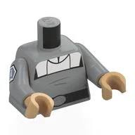 Torso, Imperial Uniform, White Collar, Black Belt, Kaminoan Insignia on Arm Print, Light Bluish Gray Arms, Warm Tan Hands / Light Bluish Gray