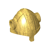 Lego Helmet Viking with Side Horn Holes / Metallic Gold
