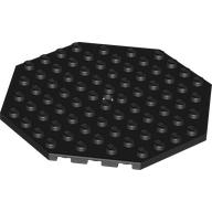 Lego Plate Special 10 x 10 Octagonal with Hole / Black