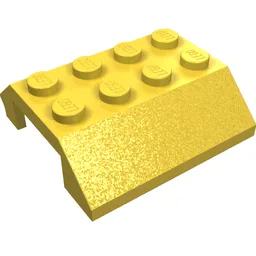 Slope 45° 4 x 4 Double with Hinge / Yellow