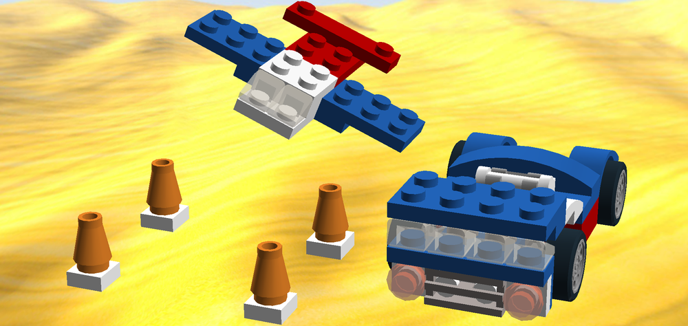 Lego 31027 alternate Airplane and Airport Tug