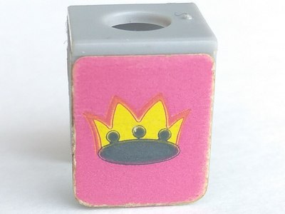 Lego Minifigure Vest with Crown on Purple Background Pattern (Stickers)  - Sets 375 / 6075