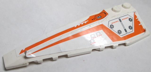 Lego Wedge 10 x 3 Left with 'ENGINE 2', 'P 343', 'P 342' and 'U 208' Pattern (Stickers) - Set 7647