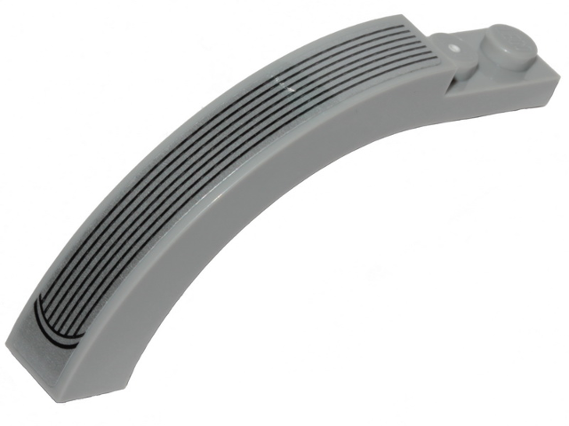 Lego Arch 1 x 6 x 3 1/3 Curved Top with SW Landspeeder 7 Black Stripes Pattern (Sticker) - Set 75271