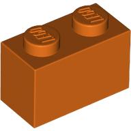 Lego Brick 1 x 2 / Reddish Orange