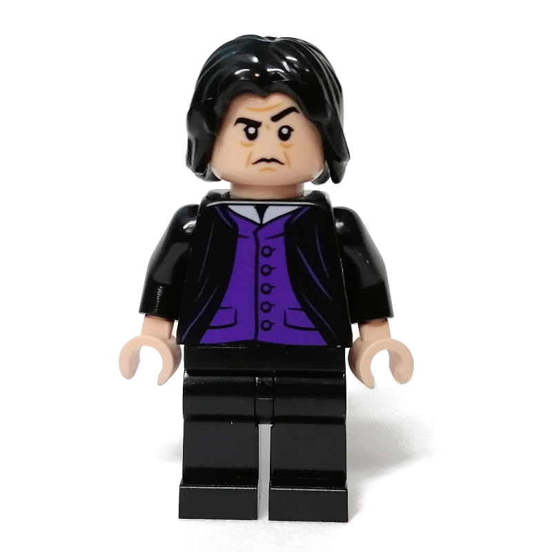 Lego Professor Severus Snape, Long Robes Wide Open over Dark Purple Vest