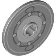 Technic Disc 3 x 3 with Dark Bluish Grey Circle, Bolts Print / Light Bluish Gray