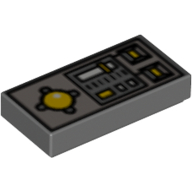 Lego Tile 1 x 2 with Joystick and Vehicle Control Panel Print