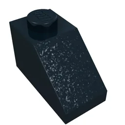 Brick Sloped 45° 2 x 1 with Bottom Pin / Black