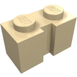 Brick Special 1 x 2 with Groove / Tan