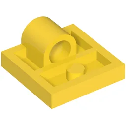 Plate Special 2 x 2 with 1 Pin Hole [Complete Underside Rib] / Yellow