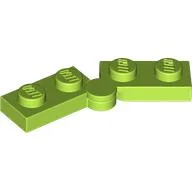 Hinge Plate 1 x 4 Swivel Top / Base - Hollow Clip [Complete Assembly] / Lime