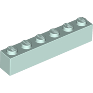 Lego Brick 1 x 6 / Light Aqua