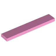 Tile 1 x 6 with Groove / Bright Pink