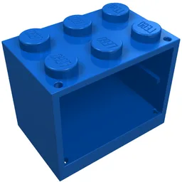 Cupboard 2 x 3 x 2 with Solid Studs / Blue