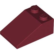 Lego Brick Sloped 33° 3 x 2 / Dark Red