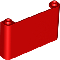 Lego Windscreen 1 x 6 x 3 / Red