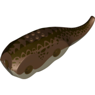Lego Animal Body Part, Dinosaur, Triceratops Body with Reddish Brown Top with Dark Brown Print / Reddish Brown