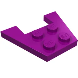 Wedge Plate 3 x 4 without Stud Notches / Purple