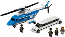Helicopter and Limousine