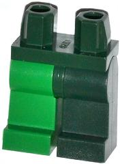 Lego Hips and 1 Dark Green Left Leg, 1 Green Right Leg