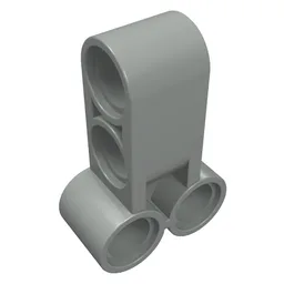 Technic Pin Connector Perpendicular Long / Light Gray