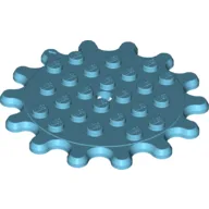 Plate Special 6 x 6 Splat Gear, 14 Teeth / Medium Azure